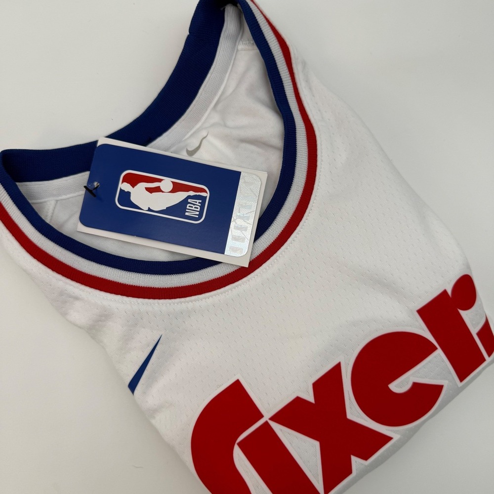 Nike Philadelphia 76ers Tyrese Maxey 0 Swingman Jersey Youth Size S White NBA